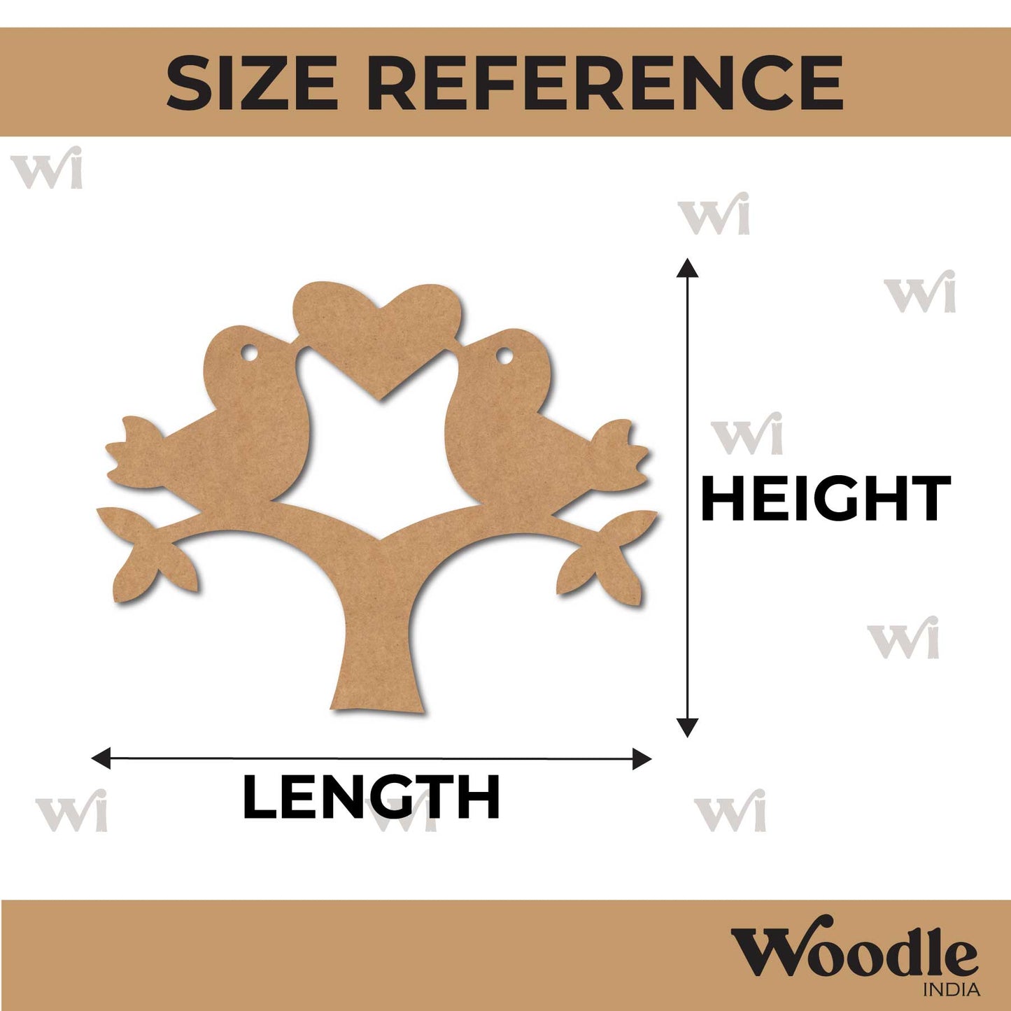 Birds On Branch Cutout MDF Design 7