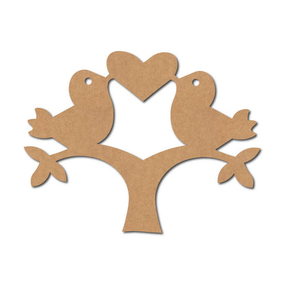 Birds On Branch Cutout MDF Design 7