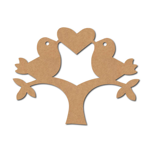 Birds On Branch Cutout MDF Design 7