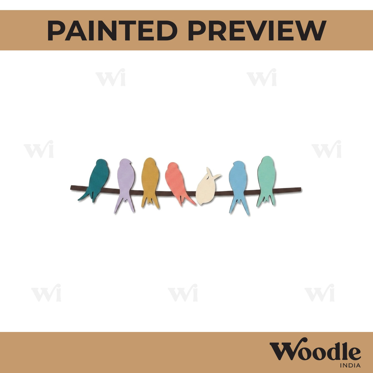 Birds On Branch Cutout MDF Design 8
