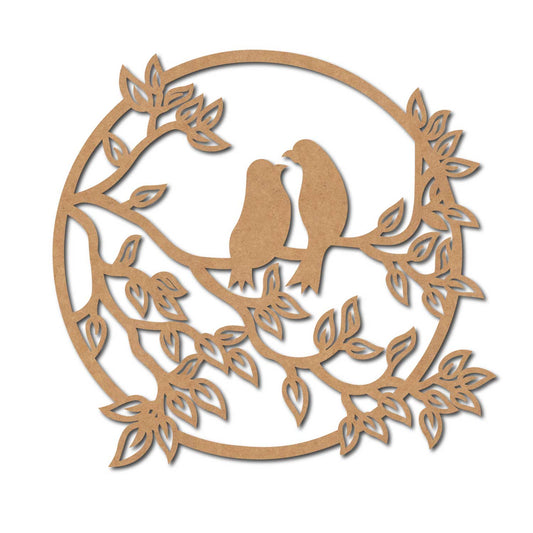 Birds On Branch Cutout MDF Design 9