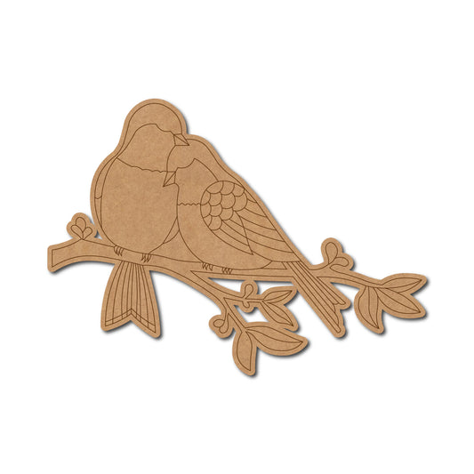 Birds On Branch Pre Marked MDF Design 4