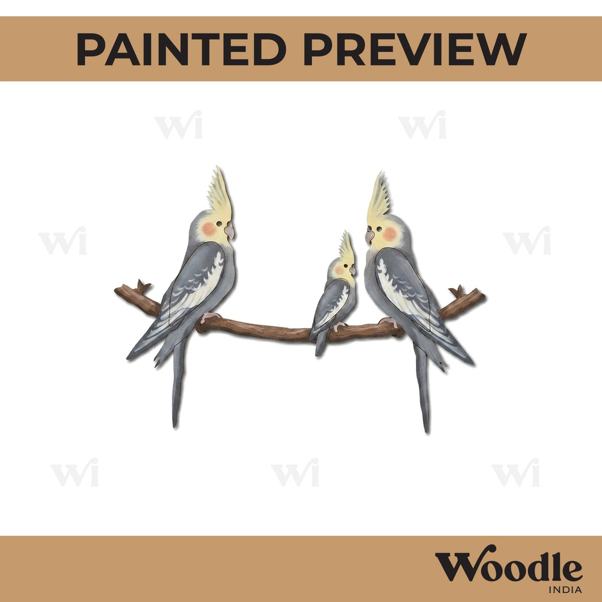 Birds On Branch Pre Marked MDF Design 5