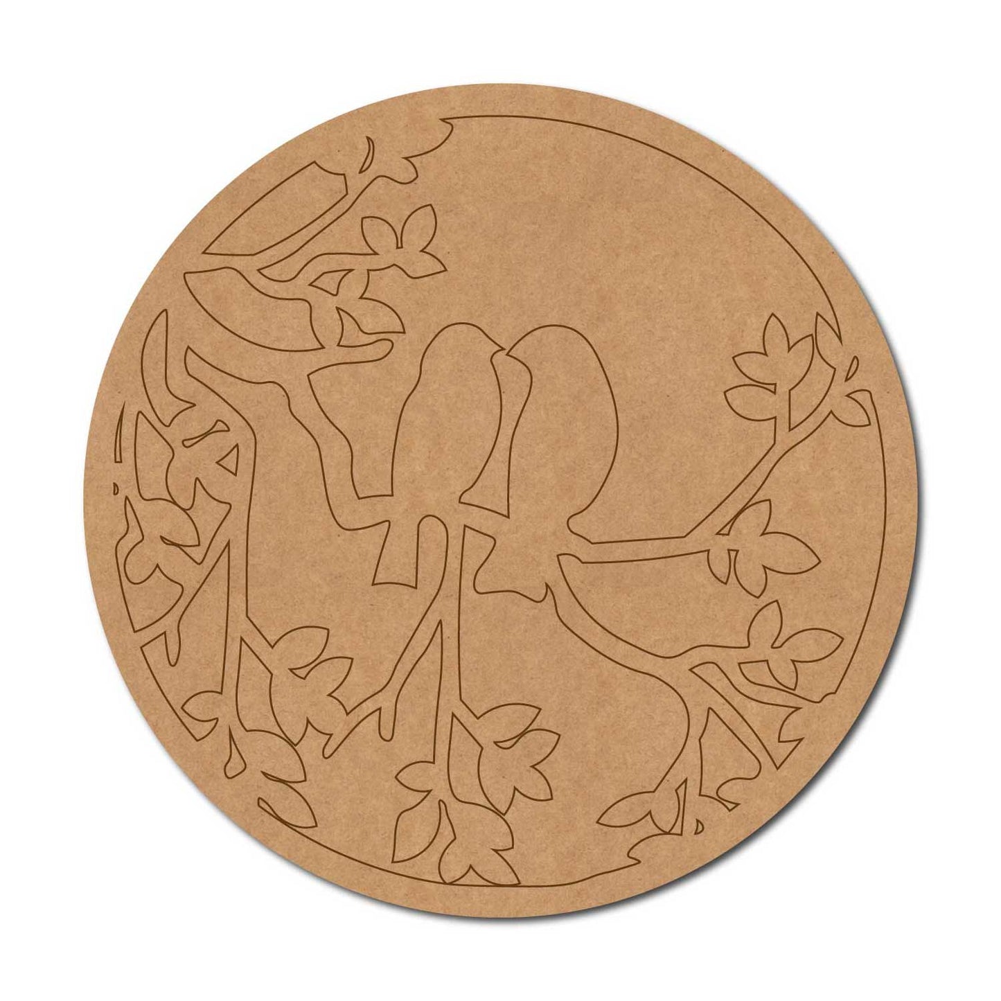 Birds On Branch Pre Marked MDF Design 6