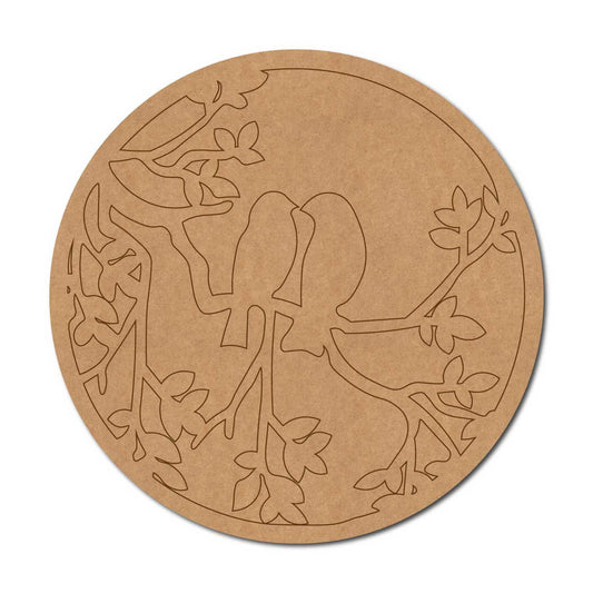 Birds On Branch Pre Marked MDF Design 6