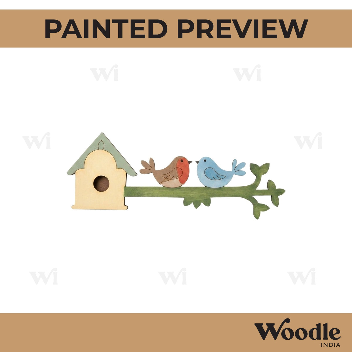 Birds On Branch Pre Marked MDF Design 7