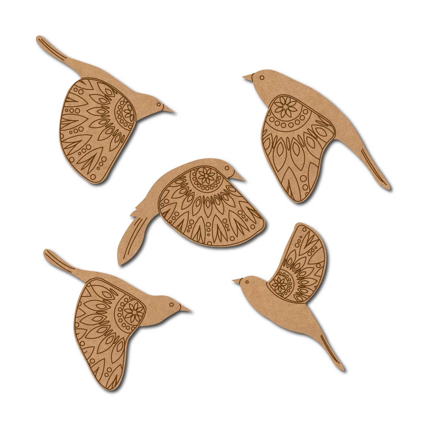 Birds Set Pre Marked MDF Design 1