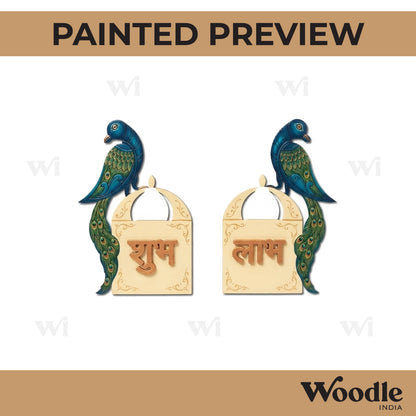 Birds Shubh Labh Pre Marked Base MDF Design 1