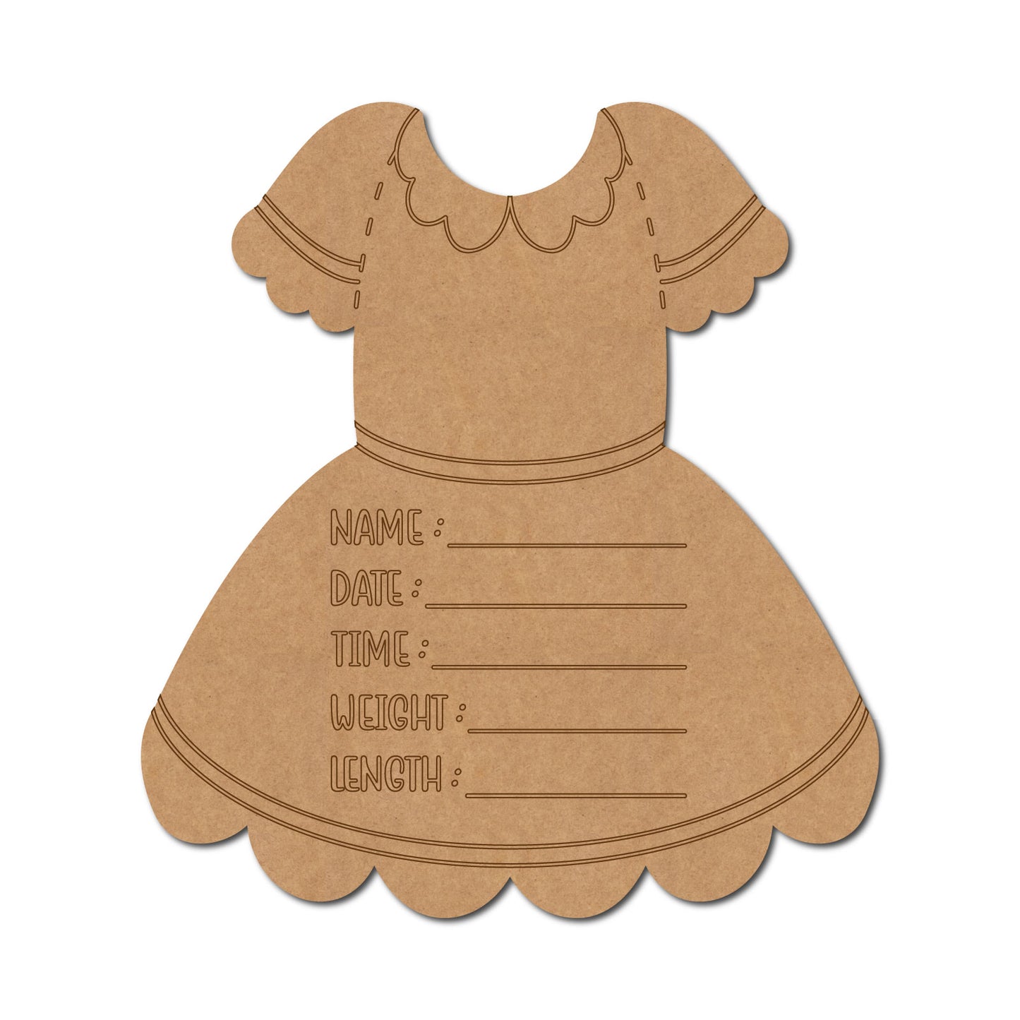 Birth Announcement Pre Marked Base MDF Design 1