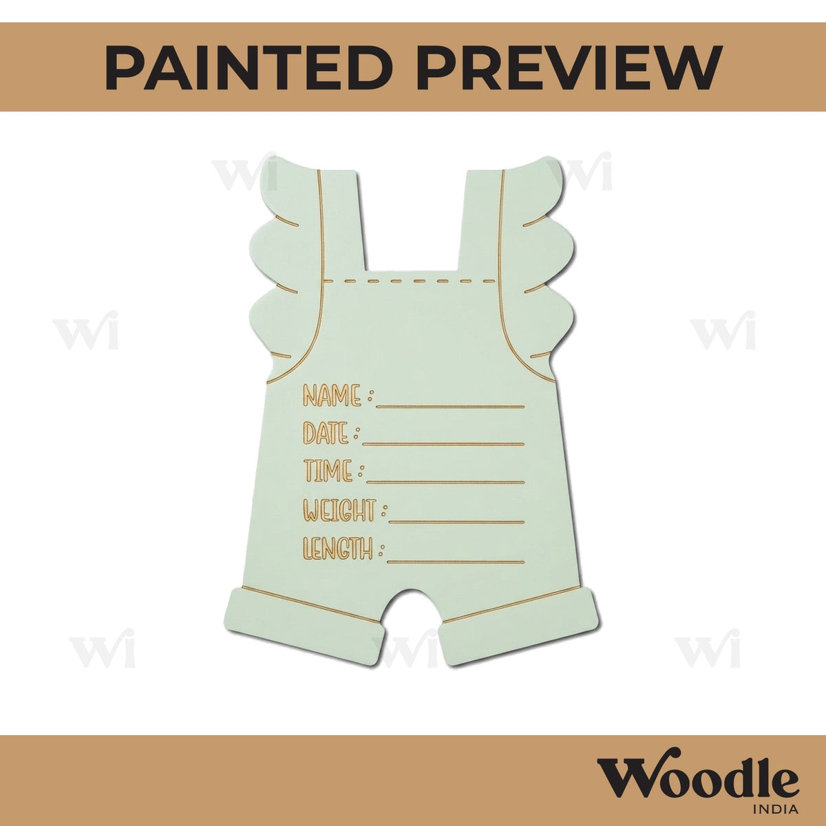 Birth Announcement Pre Marked Base MDF Design 2