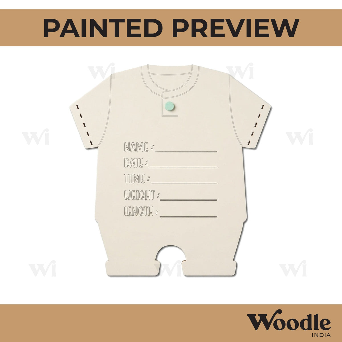 Birth Announcement Pre Marked Base MDF Design 3