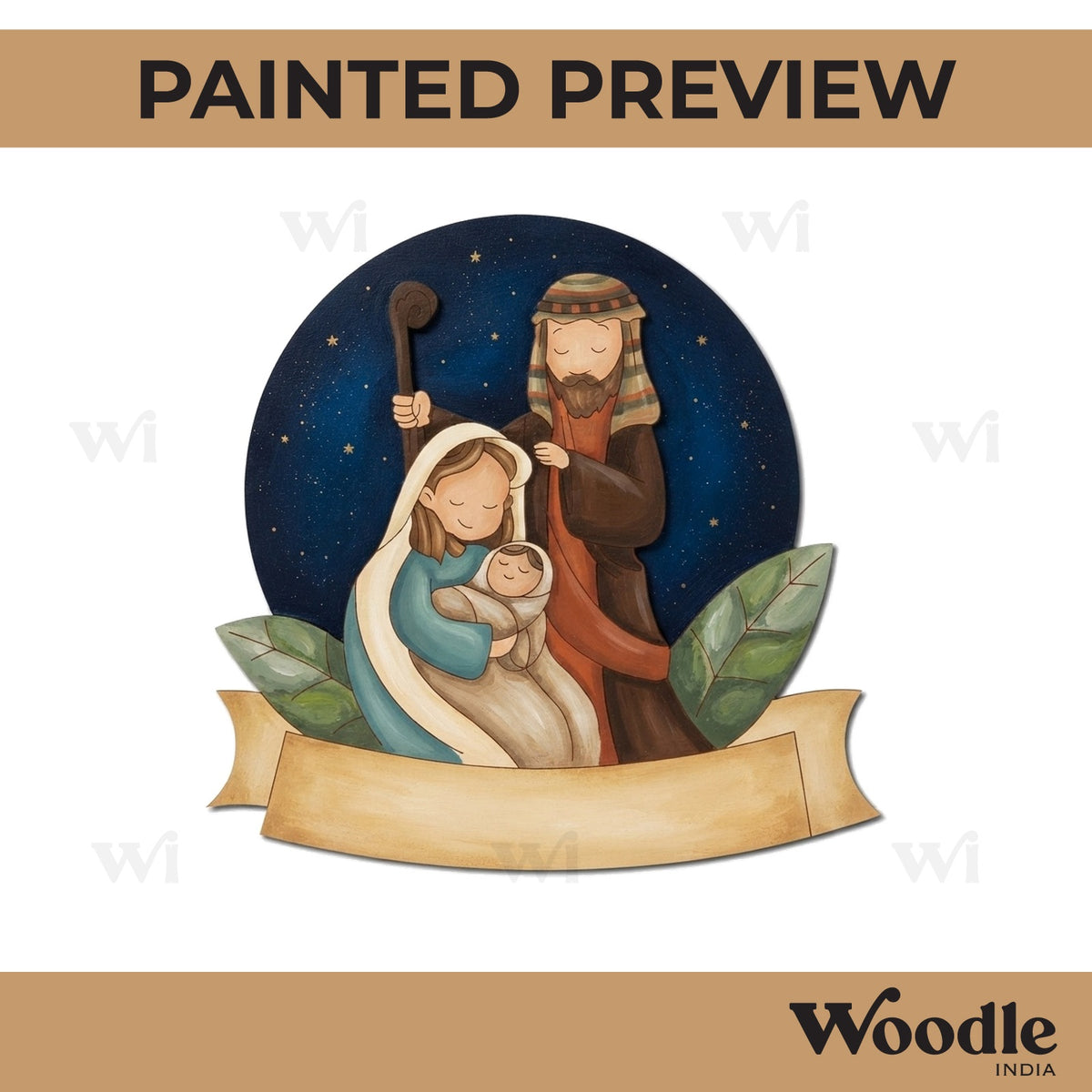 Birth Of Jesus Christ Pre Marked Base MDF Design 1