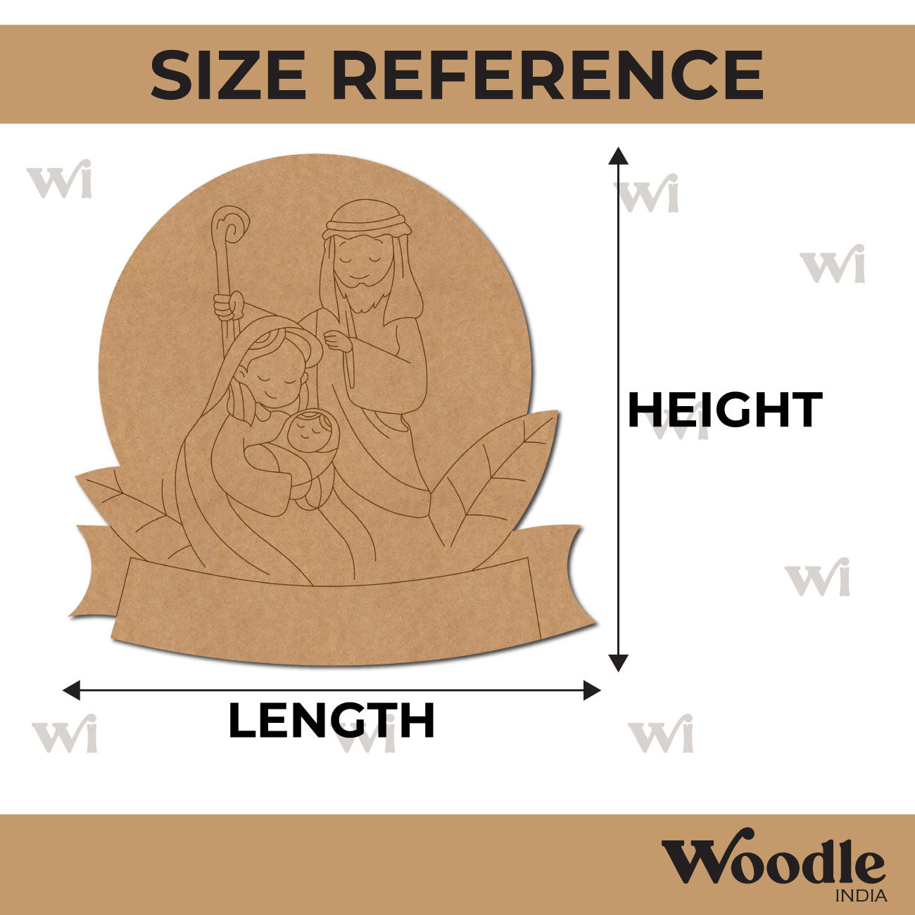 Birth Of Jesus Christ Pre Marked Base MDF Design 1