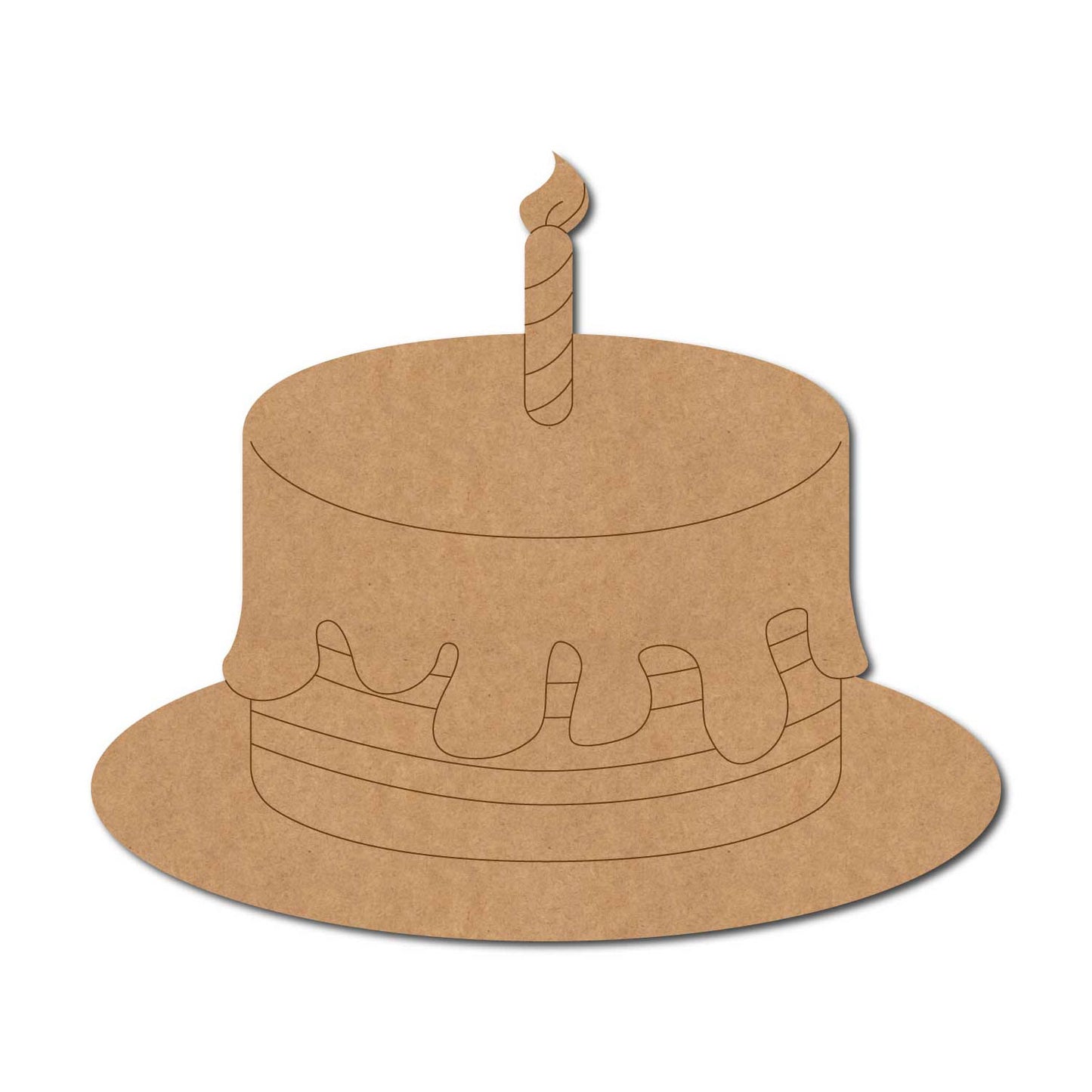 Birthday Cake Pre Marked MDF Design 1