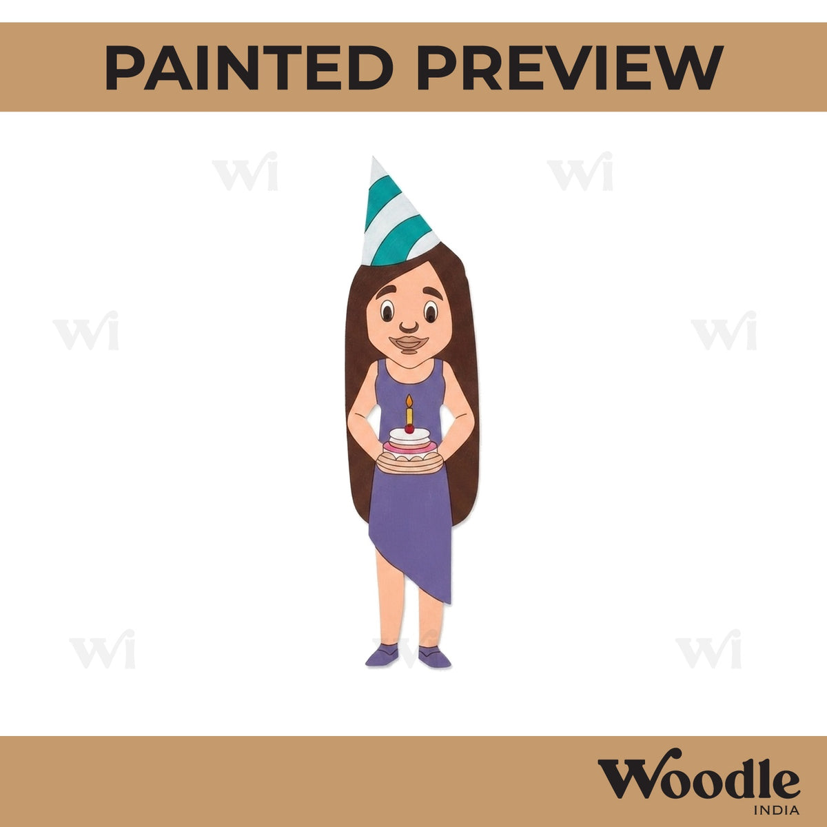 Birthday Girl Pre Marked MDF Design 1