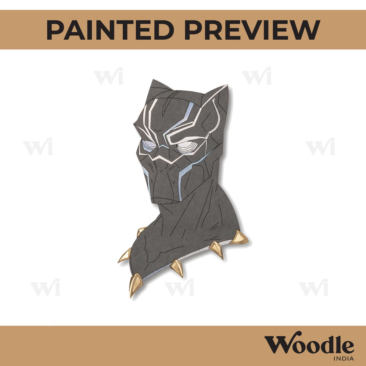 Black Panther Marvel Avengers Pre Marked MDF Design 1