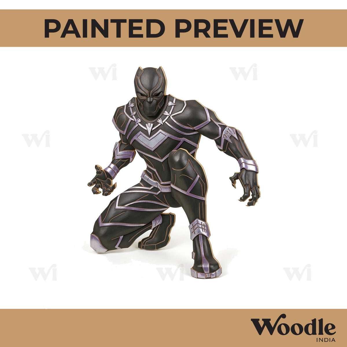 Black Panther Marvel Avengers Pre Marked MDF Design 3