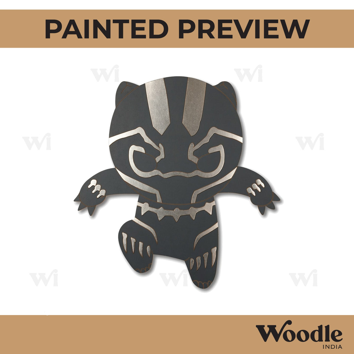 Black Panther Marvel Avengers Pre Marked MDF Design 4