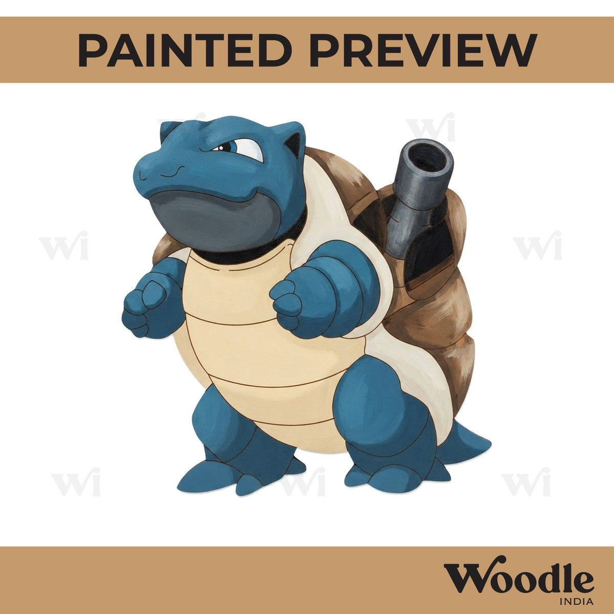 Blastoise Pokemon Pre Marked MDF Design 1