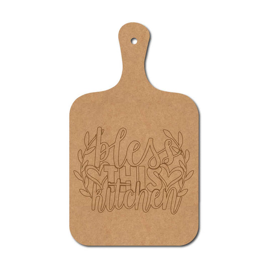 Bless This Kitchen Pre Marked Chopping Board MDF Design 1