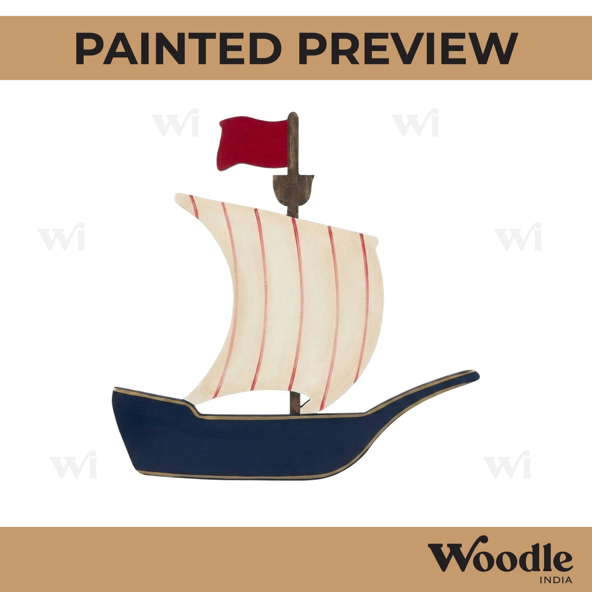Boat Cutout MDF Design 3