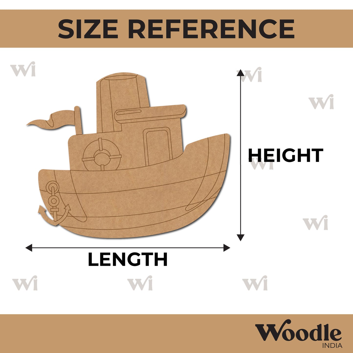 Boat Pre Marked MDF Design 3