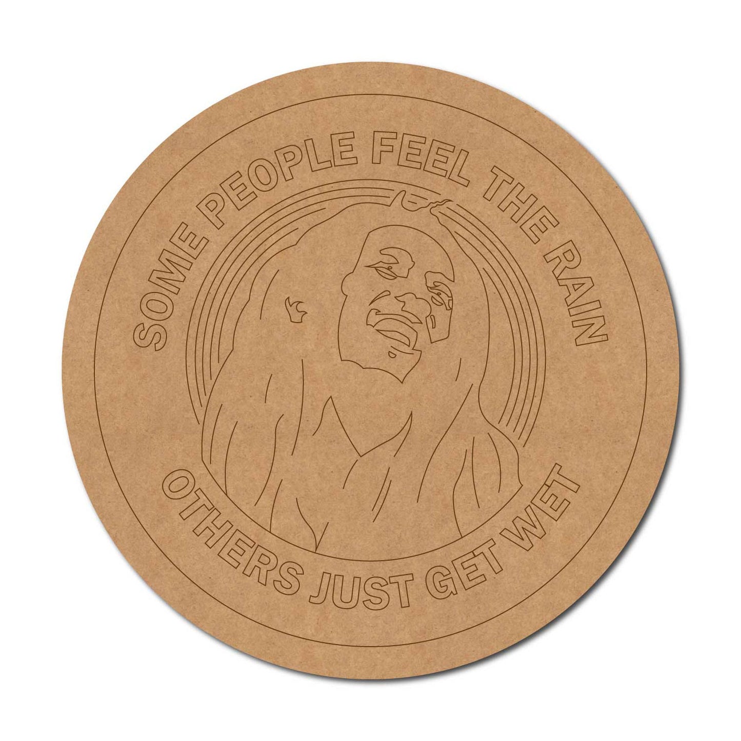 Bob Marley Quote Pre Marked Round MDF Design 1