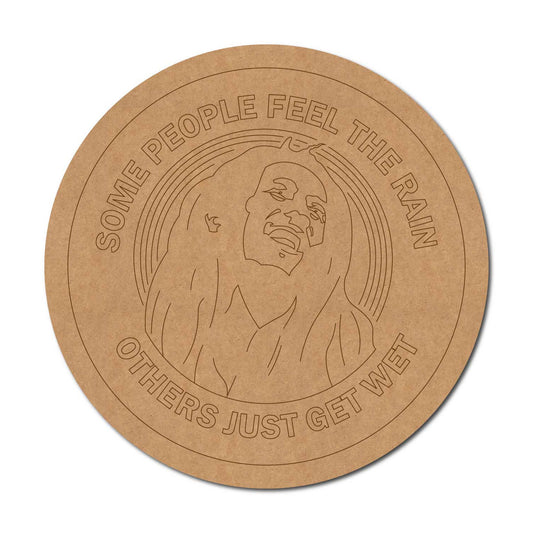 Bob Marley Quote Pre Marked Round MDF Design 1