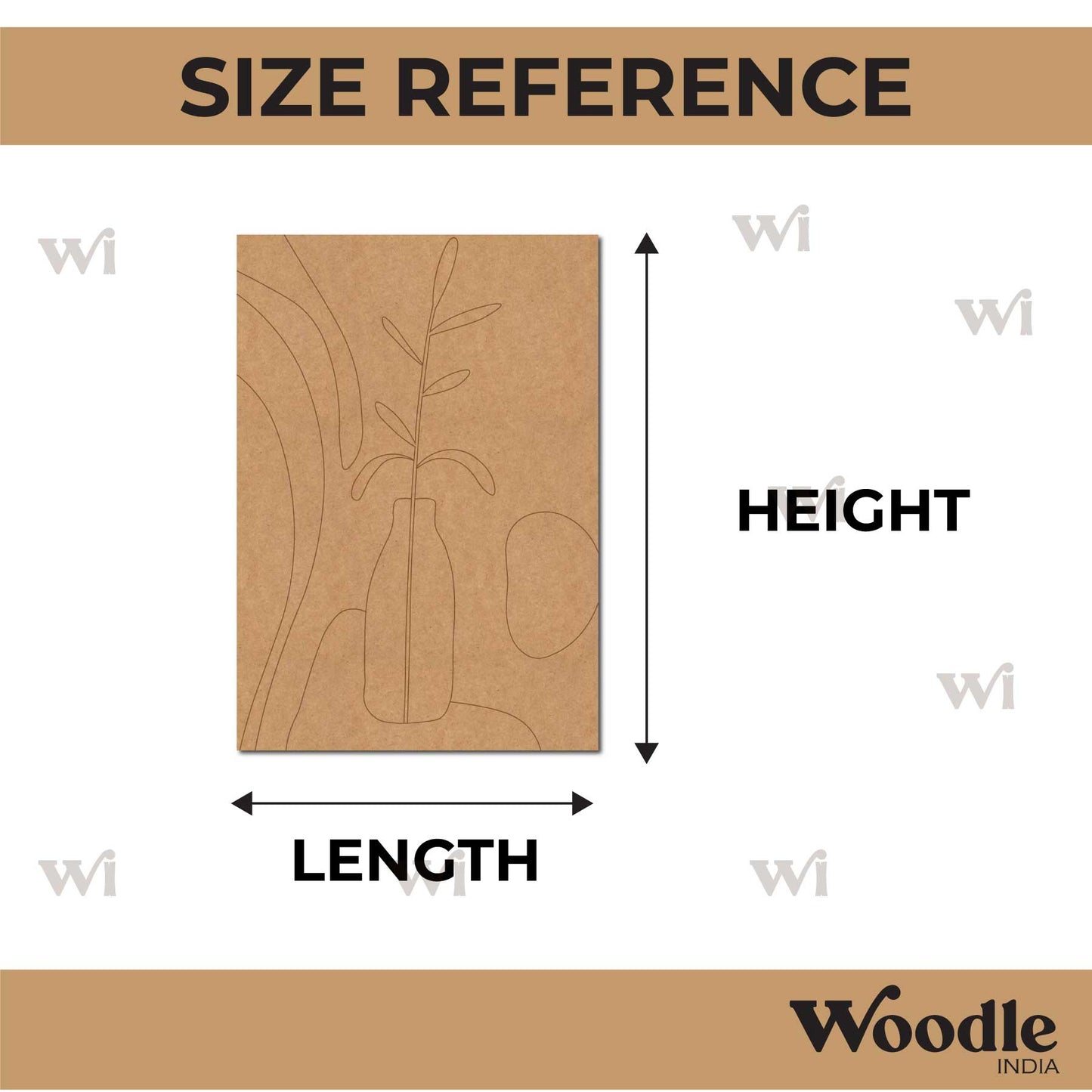 Boho Art Pre Marked Rectangle MDF Design 1