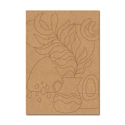 Boho Art Pre Marked Rectangle MDF Design 3