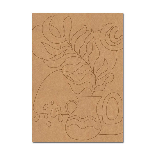 Boho Art Pre Marked Rectangle MDF Design 3