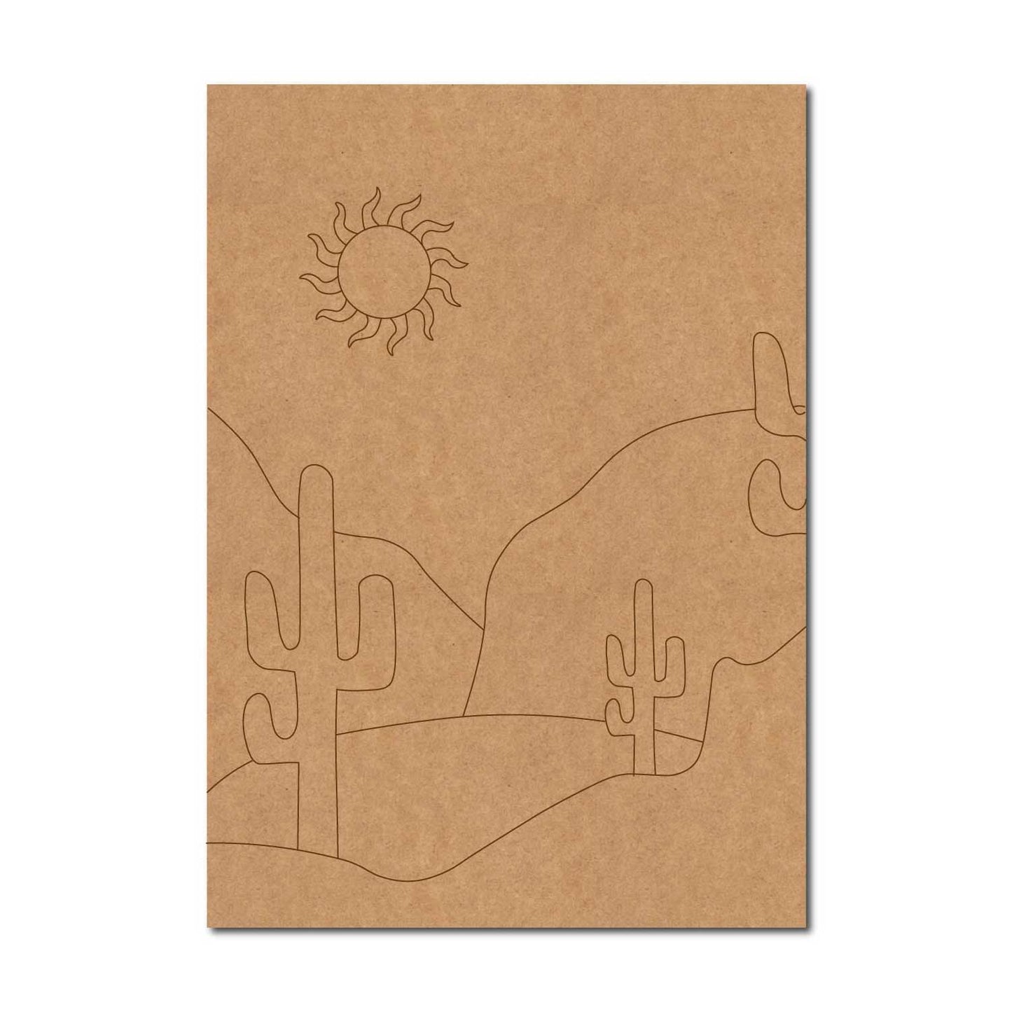 Boho Art Pre Marked Rectangle MDF Design 4