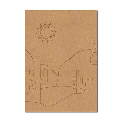 Boho Art Pre Marked Rectangle MDF Design 4