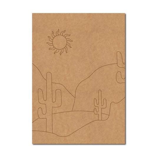 Boho Art Pre Marked Rectangle MDF Design 4
