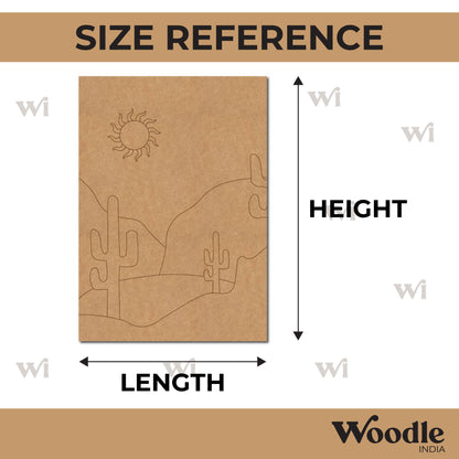 Boho Art Pre Marked Rectangle MDF Design 4