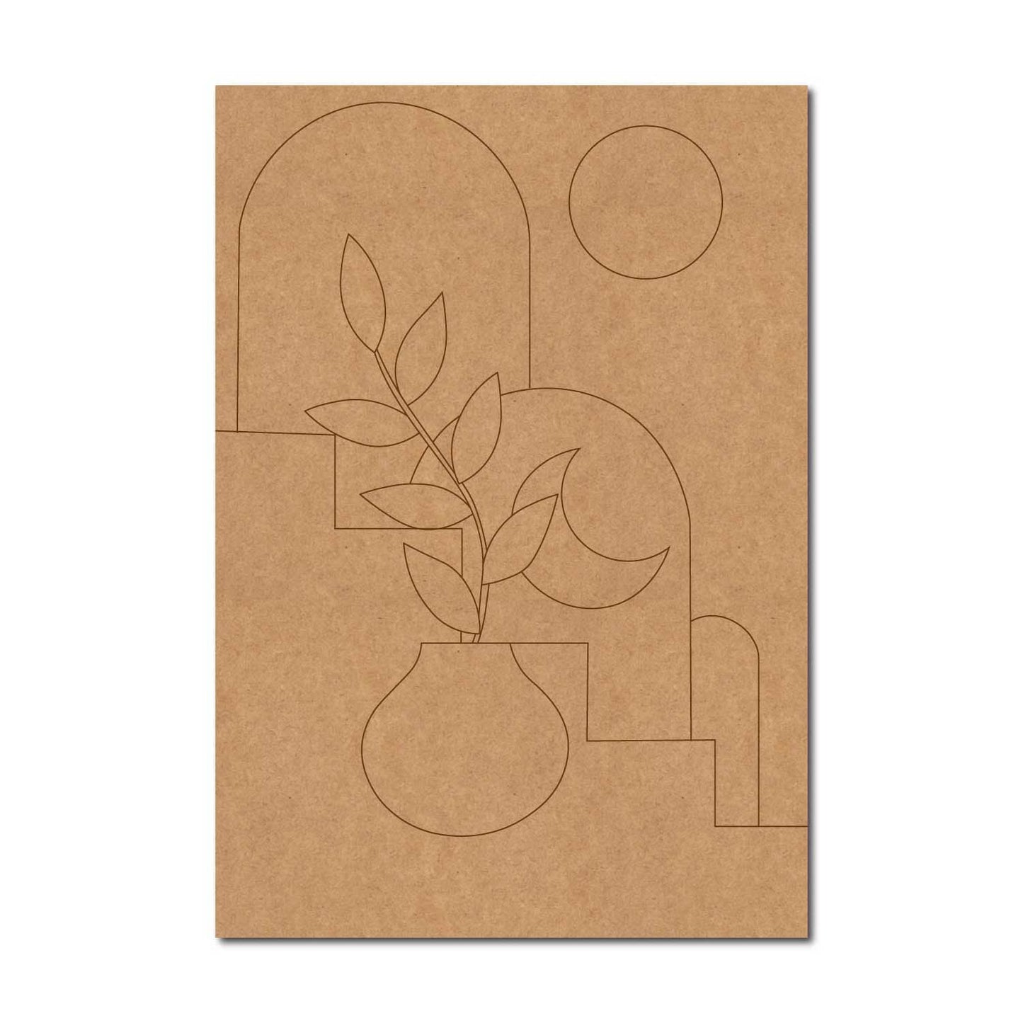 Boho Art Pre Marked Rectangle MDF Design 5