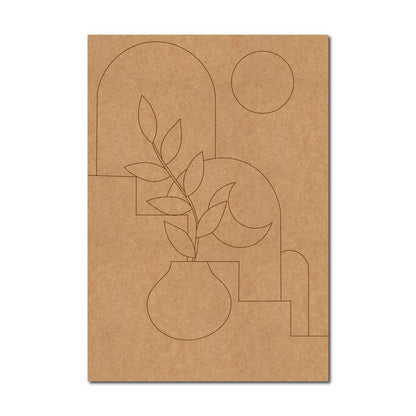 Boho Art Pre Marked Rectangle MDF Design 5