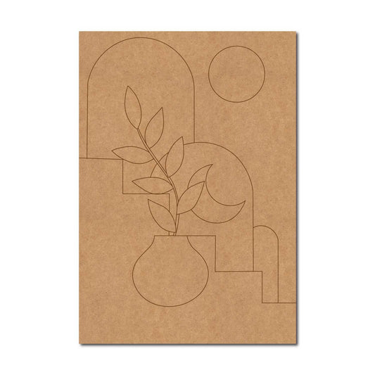 Boho Art Pre Marked Rectangle MDF Design 5