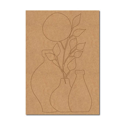 Boho Art Pre Marked Rectangle MDF Design 6