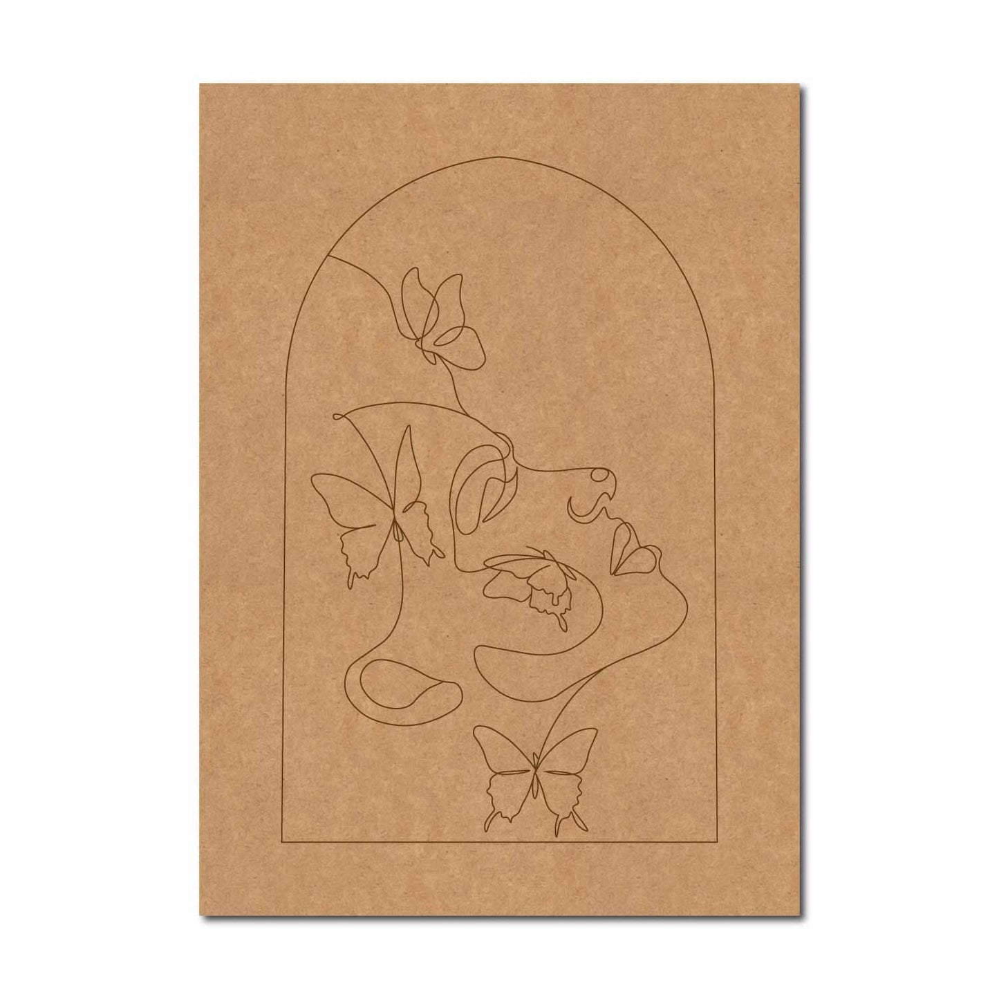 Boho Line Art Pre Marked Base MDF Design 1