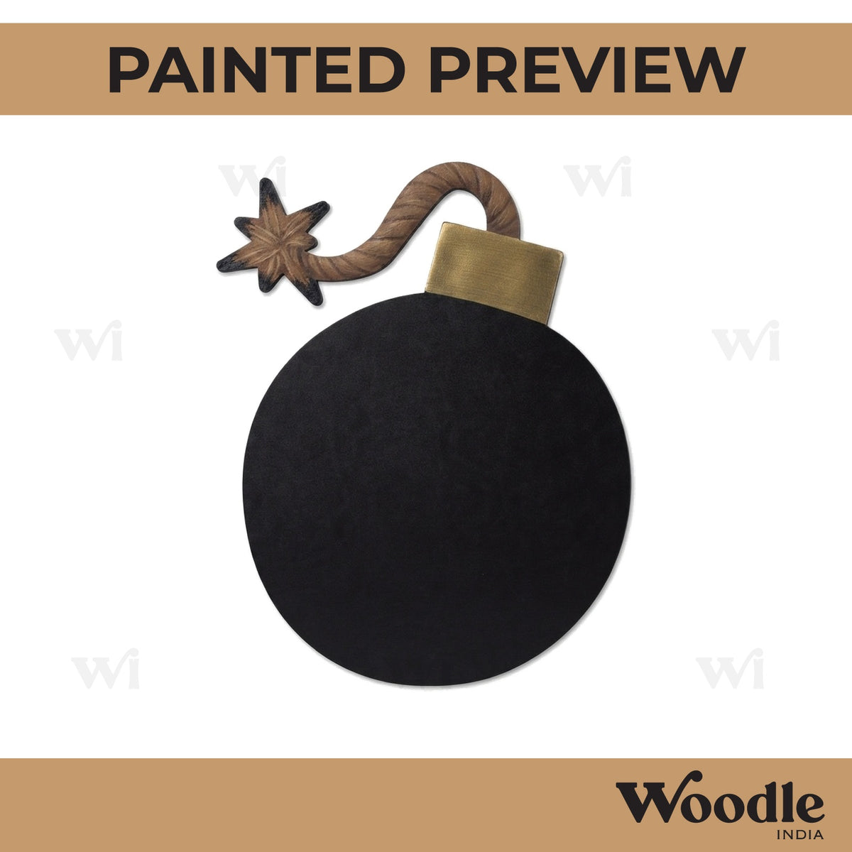 Bomb Cutout MDF Design 1