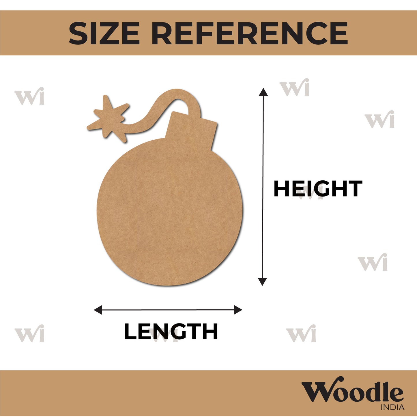 Bomb Cutout MDF Design 1
