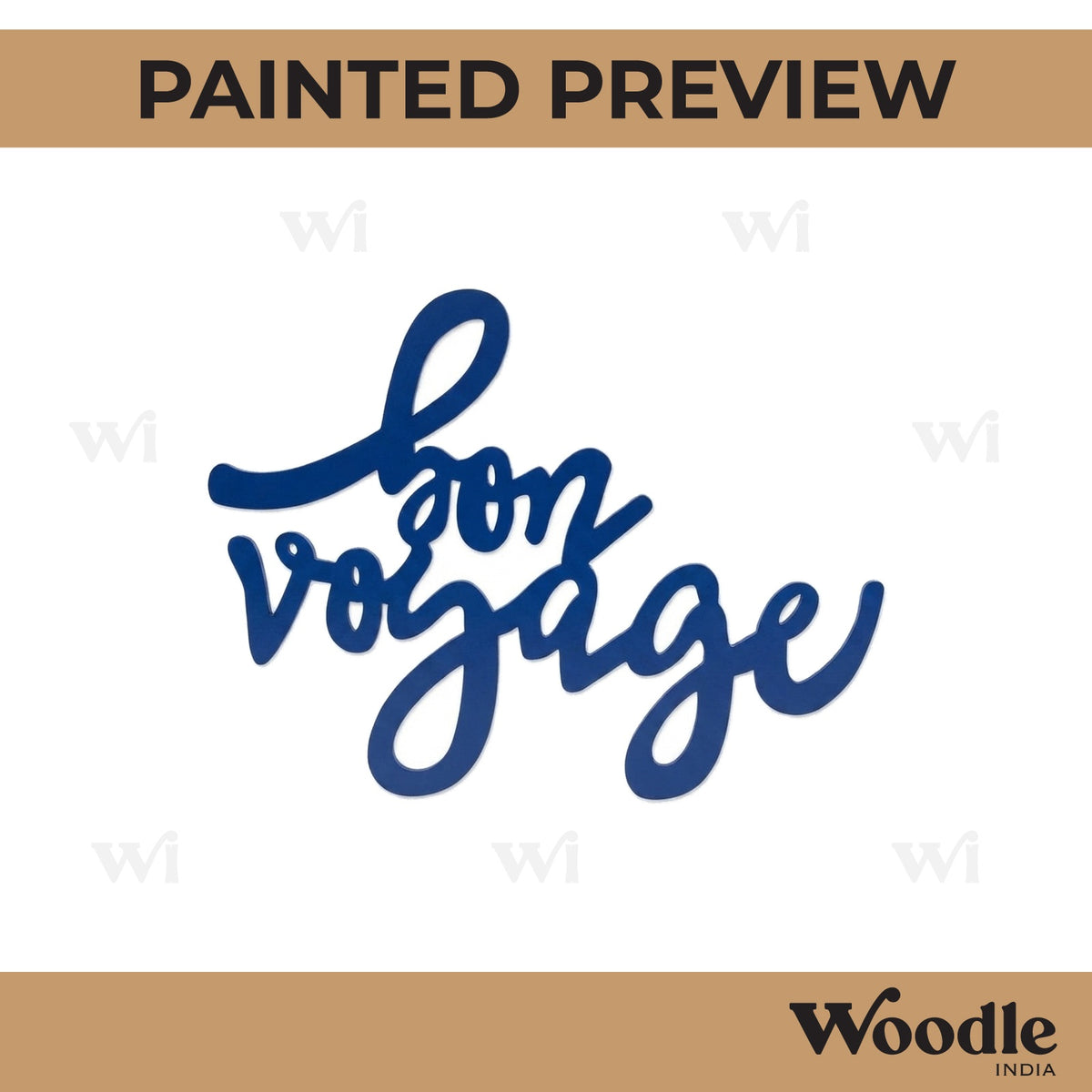 Bon Voyage Cutout MDF Design 1