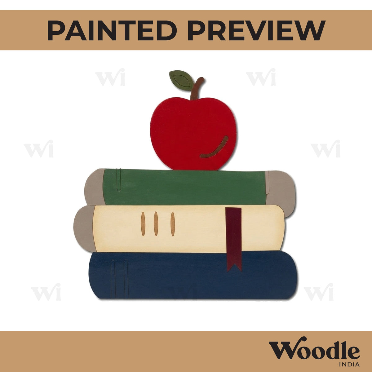 Books Apple Pre Marked MDF Design 1