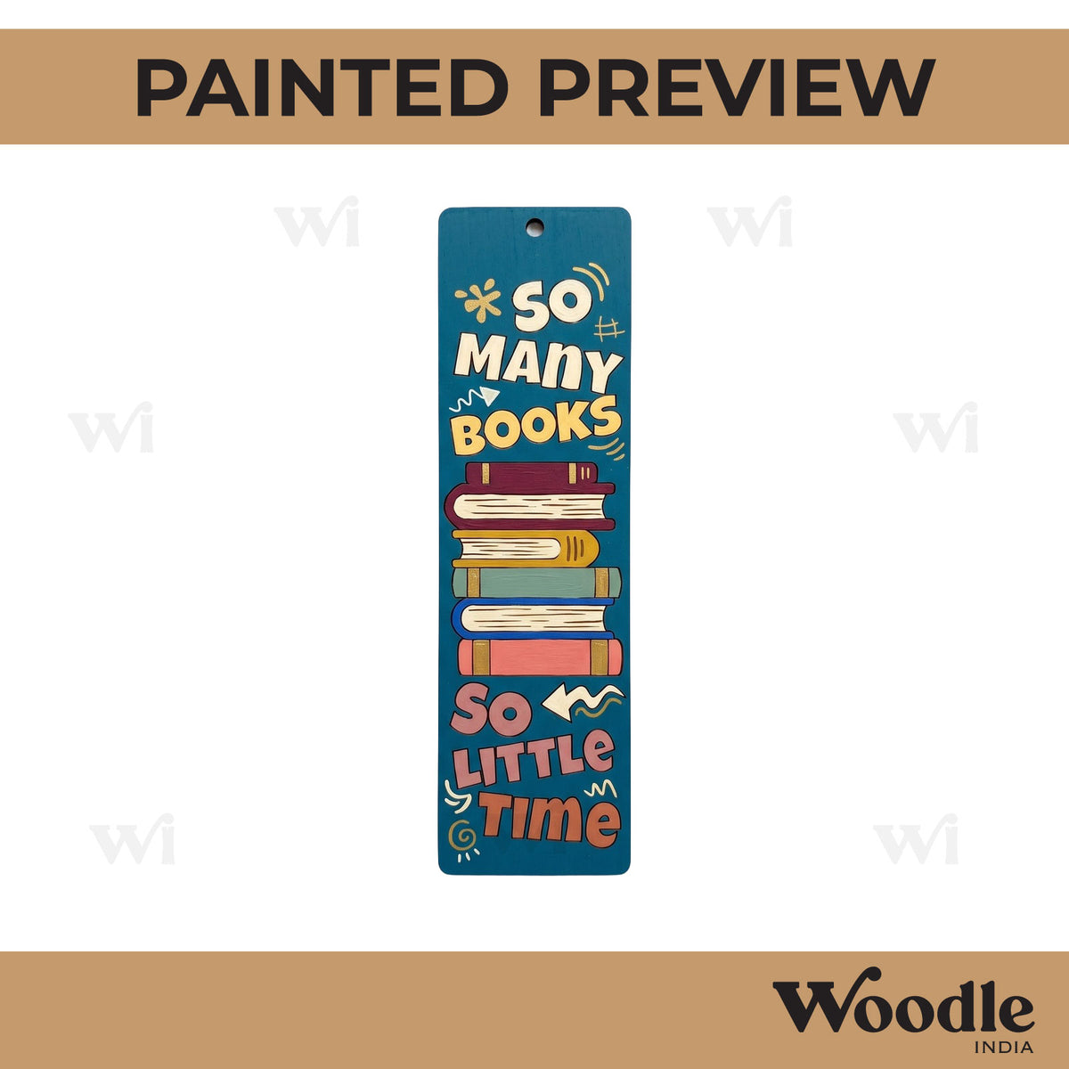 Books Bookmark Pre Marked MDF Design 1
