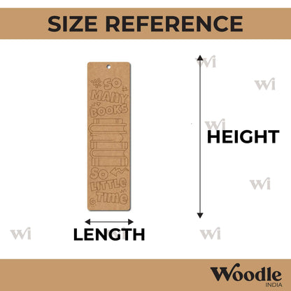 Books Bookmark Pre Marked MDF Design 1