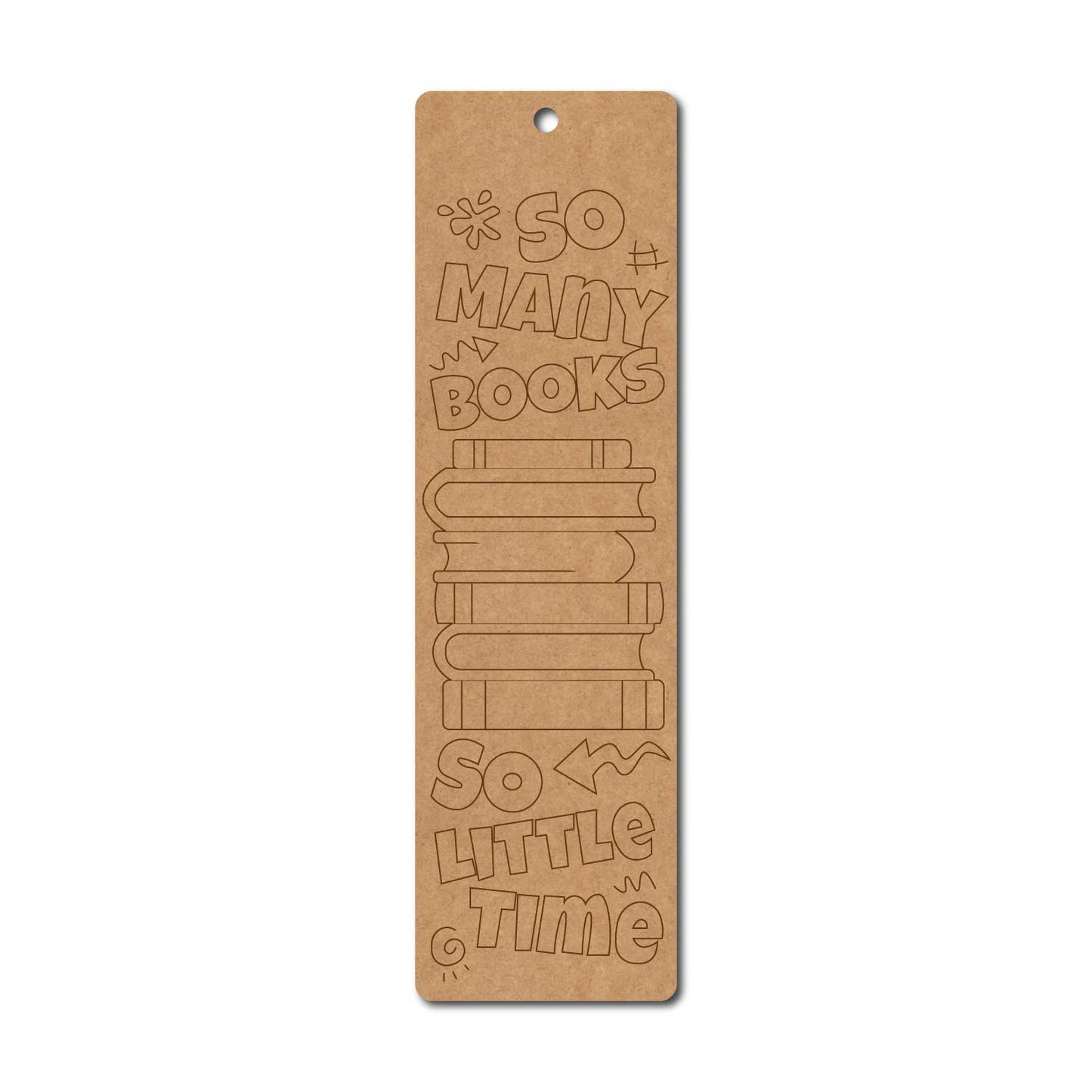 Books Bookmark Pre Marked MDF Design 1