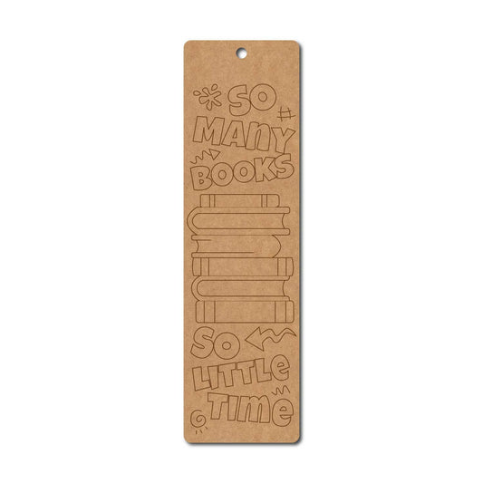 Books Bookmark Pre Marked MDF Design 1