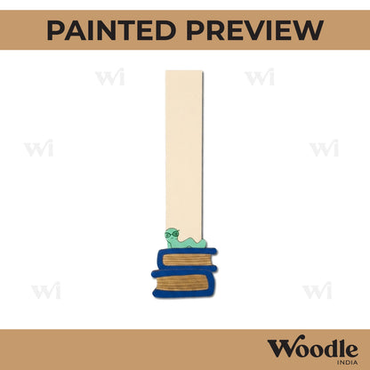 Bookworm Bookmark Pre Marked MDF Design 1