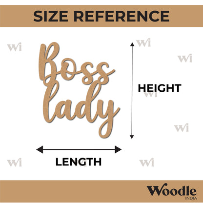 Boss Lady Cutout MDF Design 1
